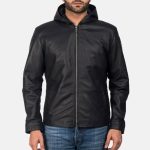 hooded leather jackets