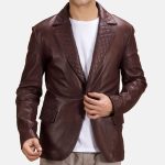 leather blazer brown (1)